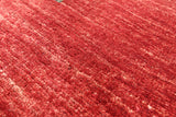 Red Tribal Persian Gabbeh Hand Knotted Wool Rug - 4' 11" X 7' 2" - Golden Nile