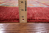 Red Tribal Persian Gabbeh Hand Knotted Wool Rug - 4' 11" X 7' 2" - Golden Nile