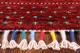 Tribal Persian Gabbeh Hand Knotted Wool Area Rug - 4' 2" X 5' 9" - Golden Nile