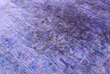 Purple Full Pile Overdyed Hand Knotted Wool Area Rug - 5' 11" X 8' 9" - Golden Nile