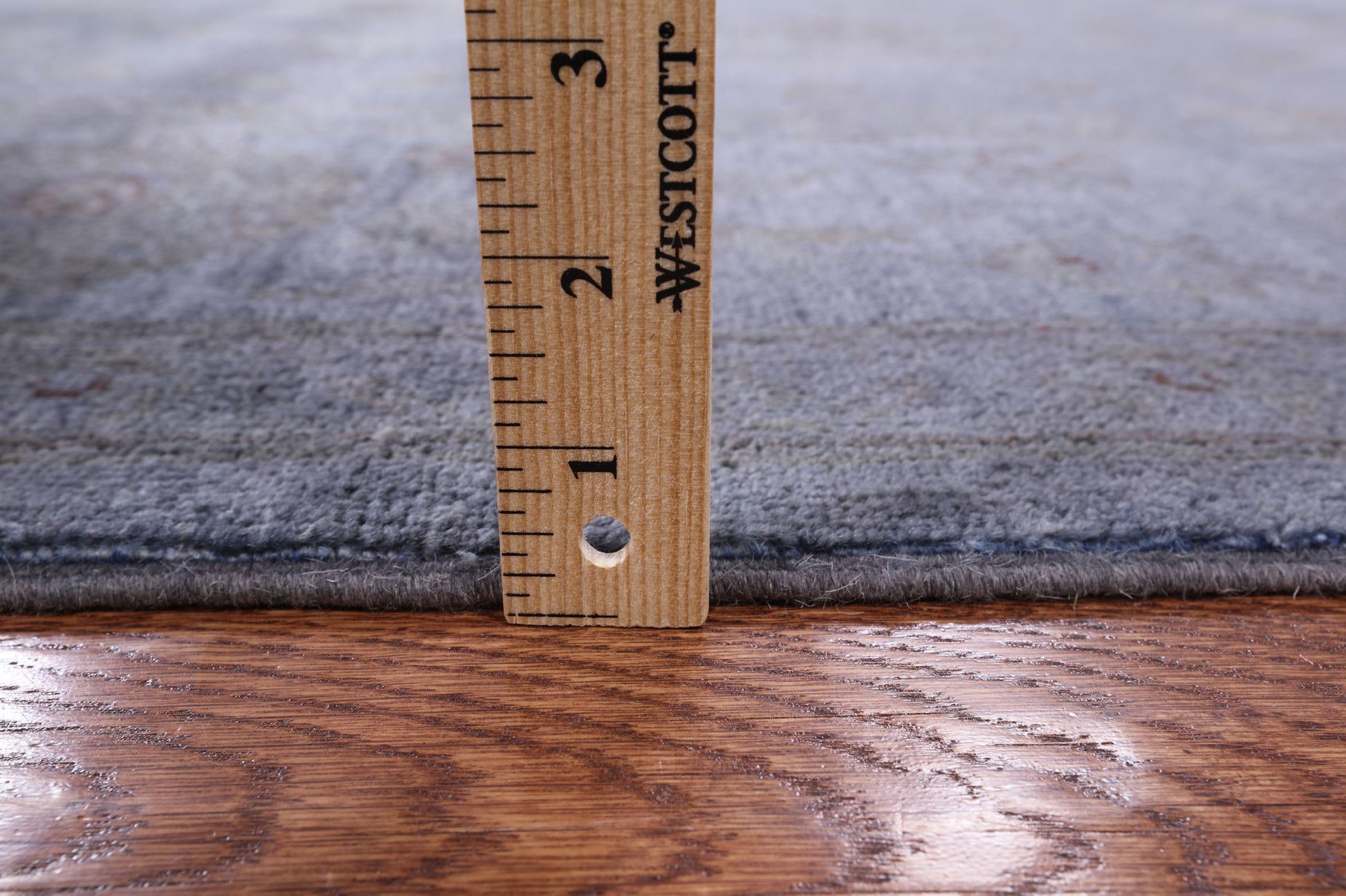 Grey Full Pile Overdyed Hand Knotted Wool Area Rug - 8' 2" X 9' 10" - Golden Nile