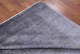 Grey Full Pile Overdyed Hand Knotted Area Rug - 8' 3" X 9' 10" - Golden Nile