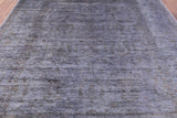 Grey Full Pile Overdyed Hand Knotted Area Rug - 8' 3" X 9' 10" - Golden Nile