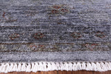 Grey Full Pile Overdyed Hand Knotted Area Rug - 8' 3" X 9' 10" - Golden Nile