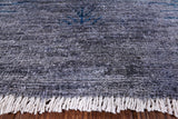Grey Overdyed Full Pile Wool Hand Knotted Area Rug - 8' 1" X 9' 4" - Golden Nile