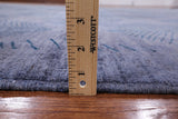 Grey Overdyed Full Pile Wool Hand Knotted Area Rug - 8' 1" X 9' 4" - Golden Nile