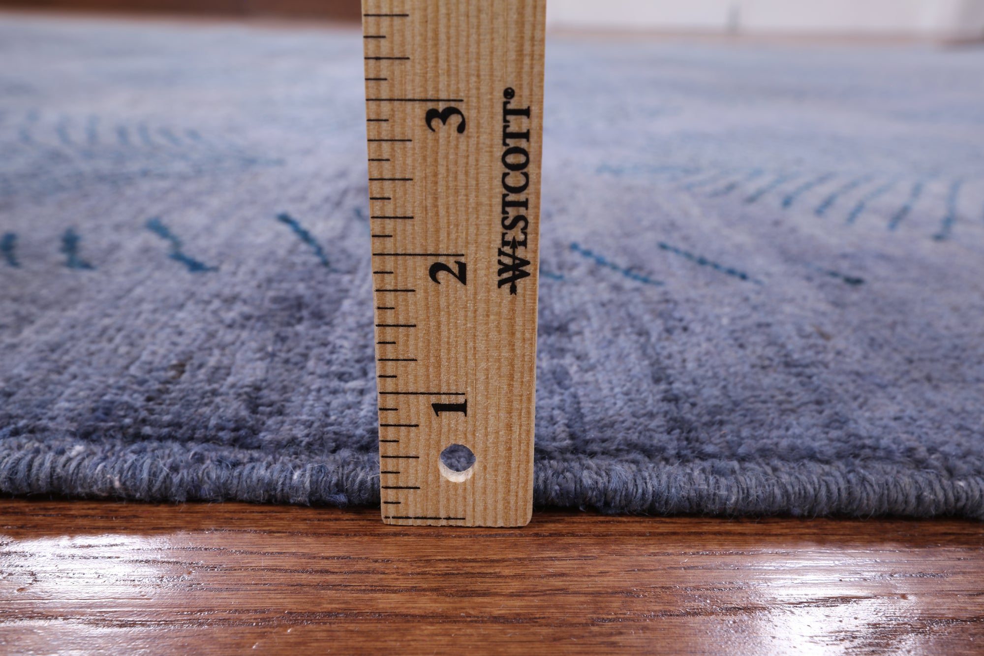Grey Overdyed Full Pile Wool Hand Knotted Area Rug - 8' 1" X 9' 4" - Golden Nile