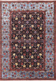 Black Fine Serapi Handmade Wool Area Rug - 6' 2" X 8' 10" - Golden Nile