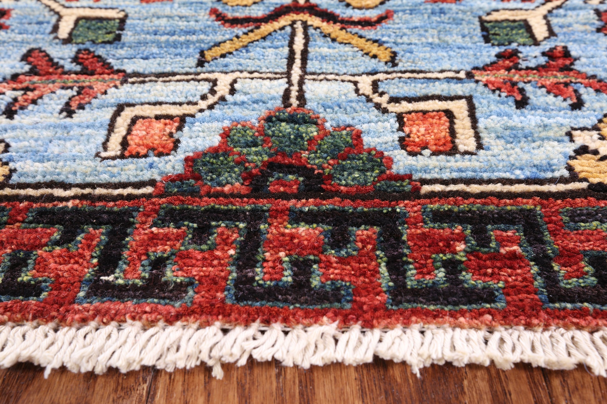 Black Fine Serapi Handmade Wool Area Rug - 6' 2" X 8' 10" - Golden Nile