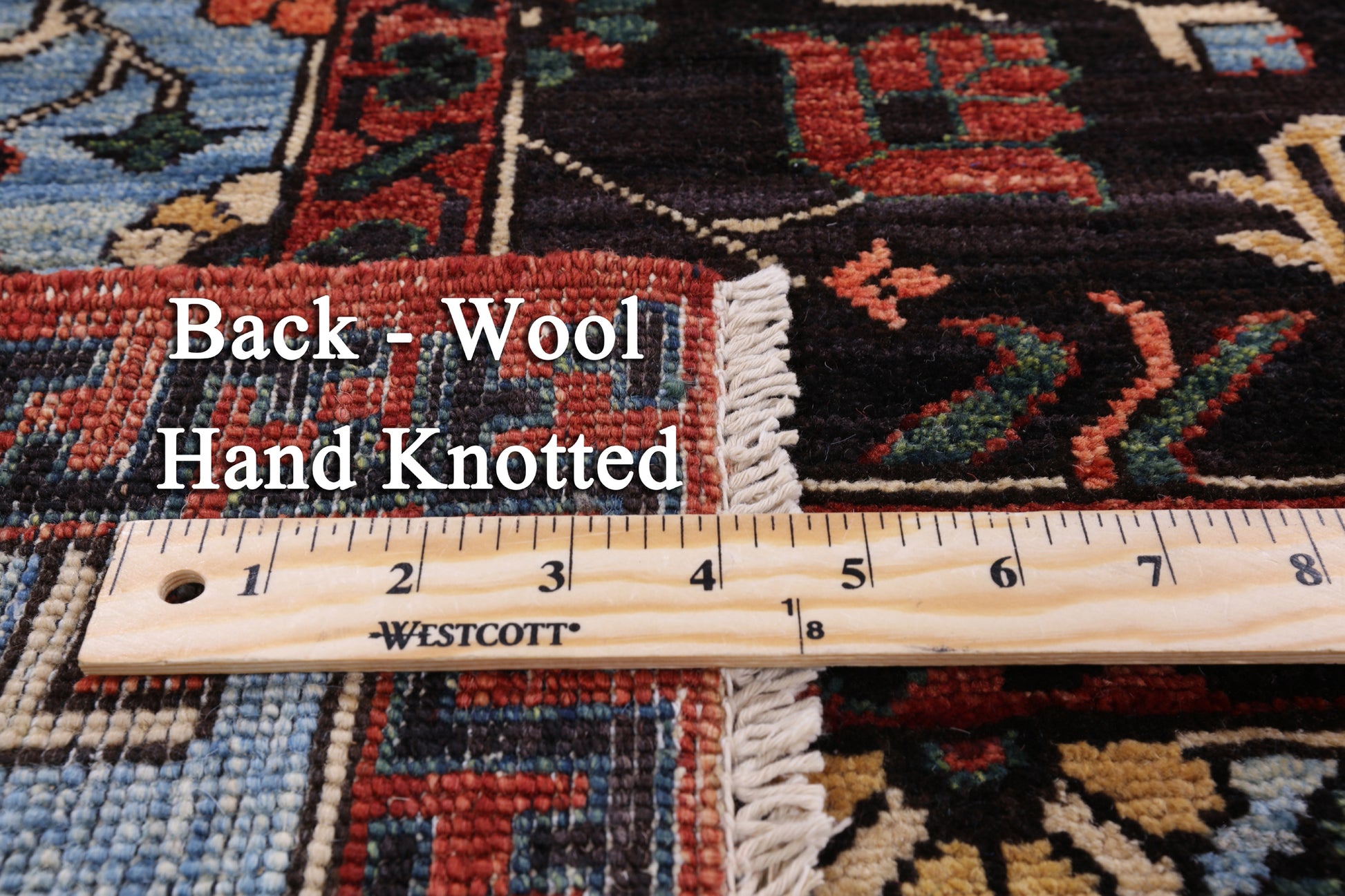 Black Fine Serapi Handmade Wool Area Rug - 6' 2" X 8' 10" - Golden Nile
