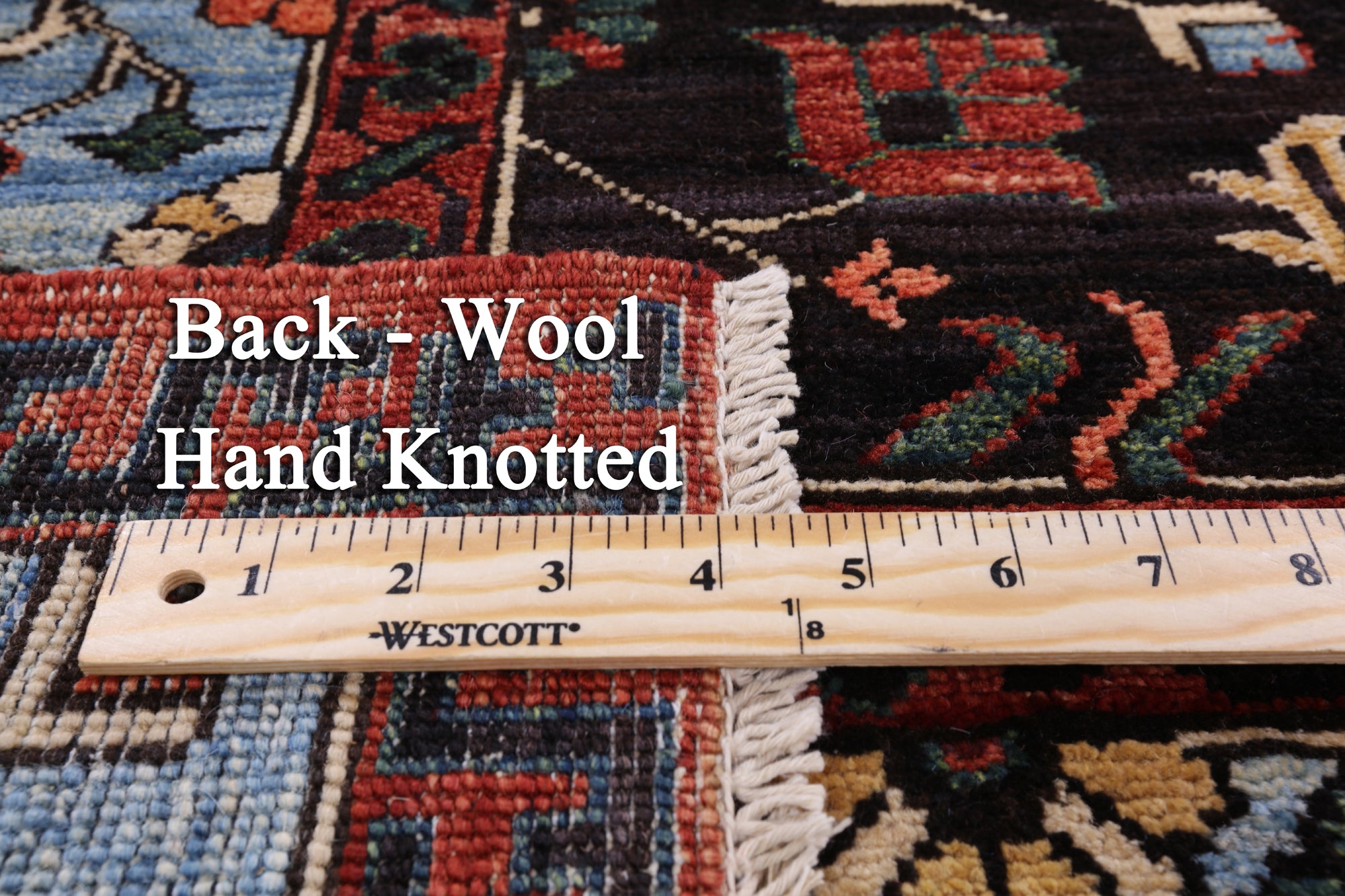 Black Fine Serapi Handmade Wool Area Rug - 6' 2" X 8' 10" - Golden Nile