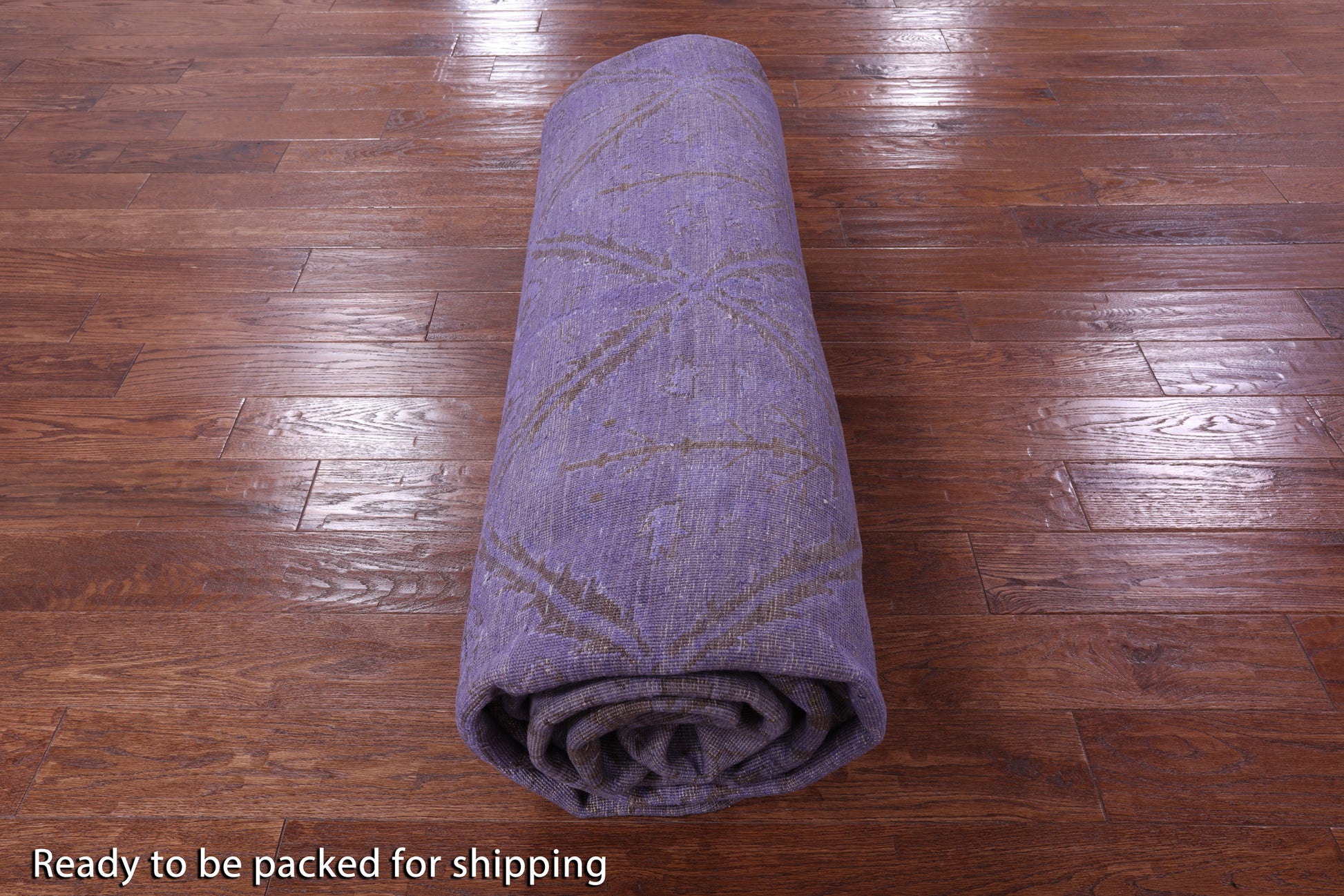 Purple Full Pile Overdyed Handmade Wool Area Rug - 10' 0" X 13' 1" - Golden Nile