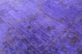 Purple Full Pile Overdyed Handmade Wool Area Rug - 10' 0" X 13' 1" - Golden Nile