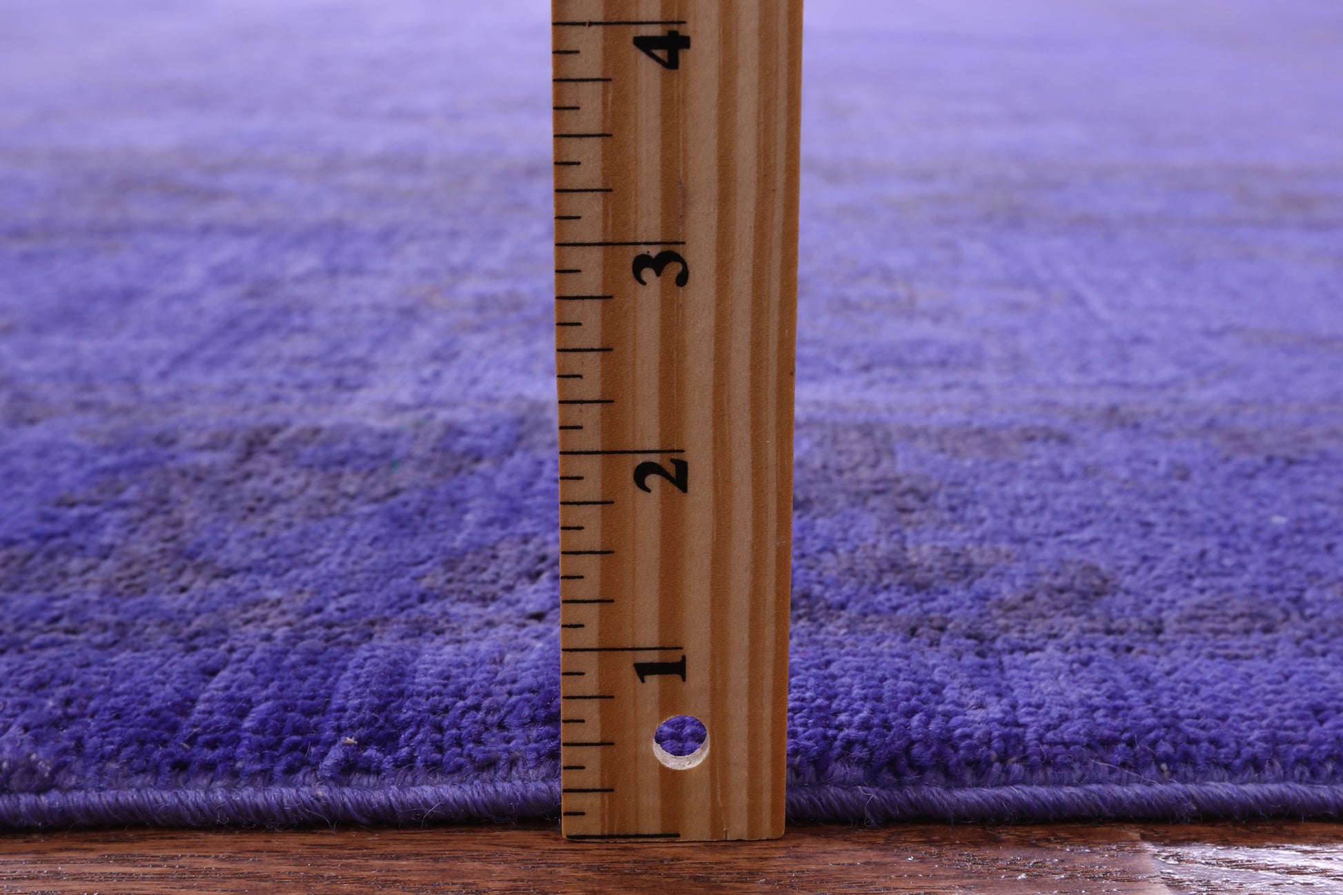 Purple Full Pile Overdyed Handmade Wool Area Rug - 10' 0" X 13' 1" - Golden Nile