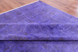 Purple Full Pile Overdyed Hand-Knotted Wool Rug - 9' 1" X 11' 9" - Golden Nile