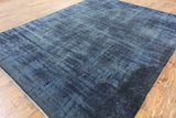 8 X 10 Blue Full Pile Wool Handmade Overdyed Rug - Golden Nile