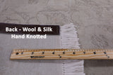 Authentic Persian Tabriz White Wash Wool & Silk Rug - 5' 7" X 8' 1 " - Golden Nile