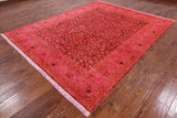 Full Pile Overdyed Hand Knotted Wool Area Rug - 8' 1" X 9' 10" - Golden Nile