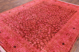 Full Pile Overdyed Hand Knotted Wool Area Rug - 8' 1" X 9' 10" - Golden Nile