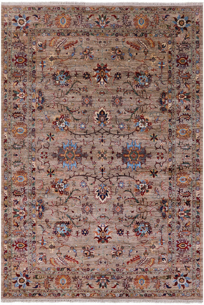 Peshawar Hand Knotted Wool Rug - 7' 0" X 10' 0" - Golden Nile