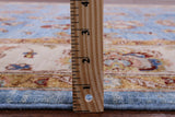 Blue Persian Tabriz Hand Knotted Wool Rug - 6' 11" X 9' 7" - Golden Nile
