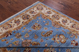 Blue Persian Tabriz Hand Knotted Wool Rug - 6' 11" X 9' 7" - Golden Nile