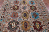 Turkmen Ersari Hand Knotted Wool Rug - 7' 0" X 9' 8" - Golden Nile
