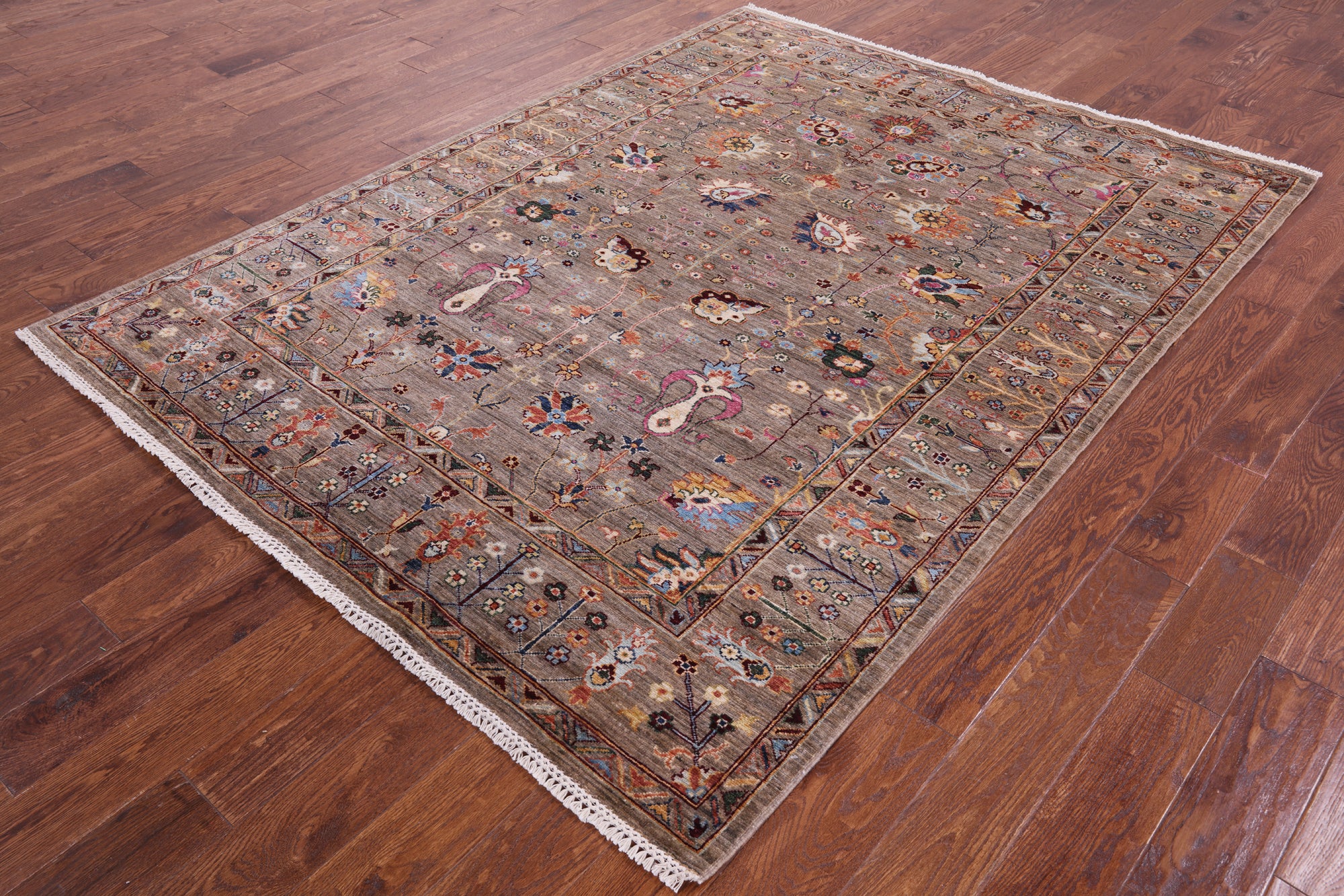 Peshawar Handmade Wool Rug - 5' 10" X 7' 9" - Golden Nile