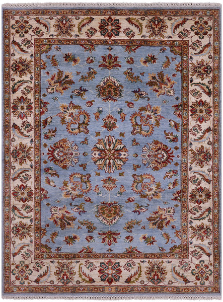 Persian Tabriz Hand Knotted Wool Rug - 5' 0" X 6' 8" - Golden Nile
