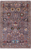 Peshawar Hand Knotted Wool Rug - 4' 2" X 6' 3" - Golden Nile