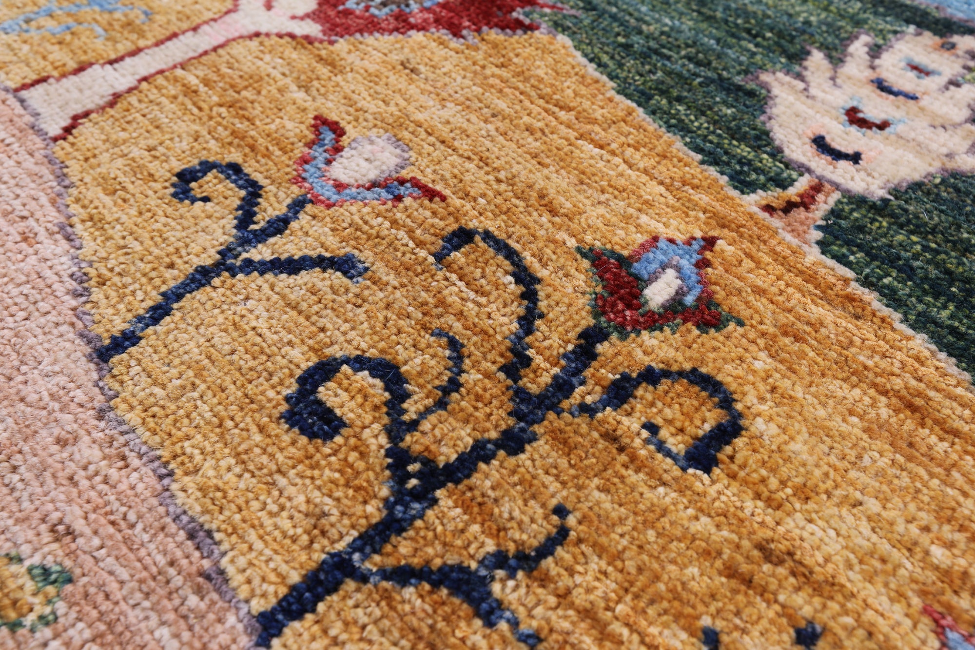 Tribal Persian Gabbeh Hand Knotted Wool Rug - 3' 4" X 5' 1" - Golden Nile