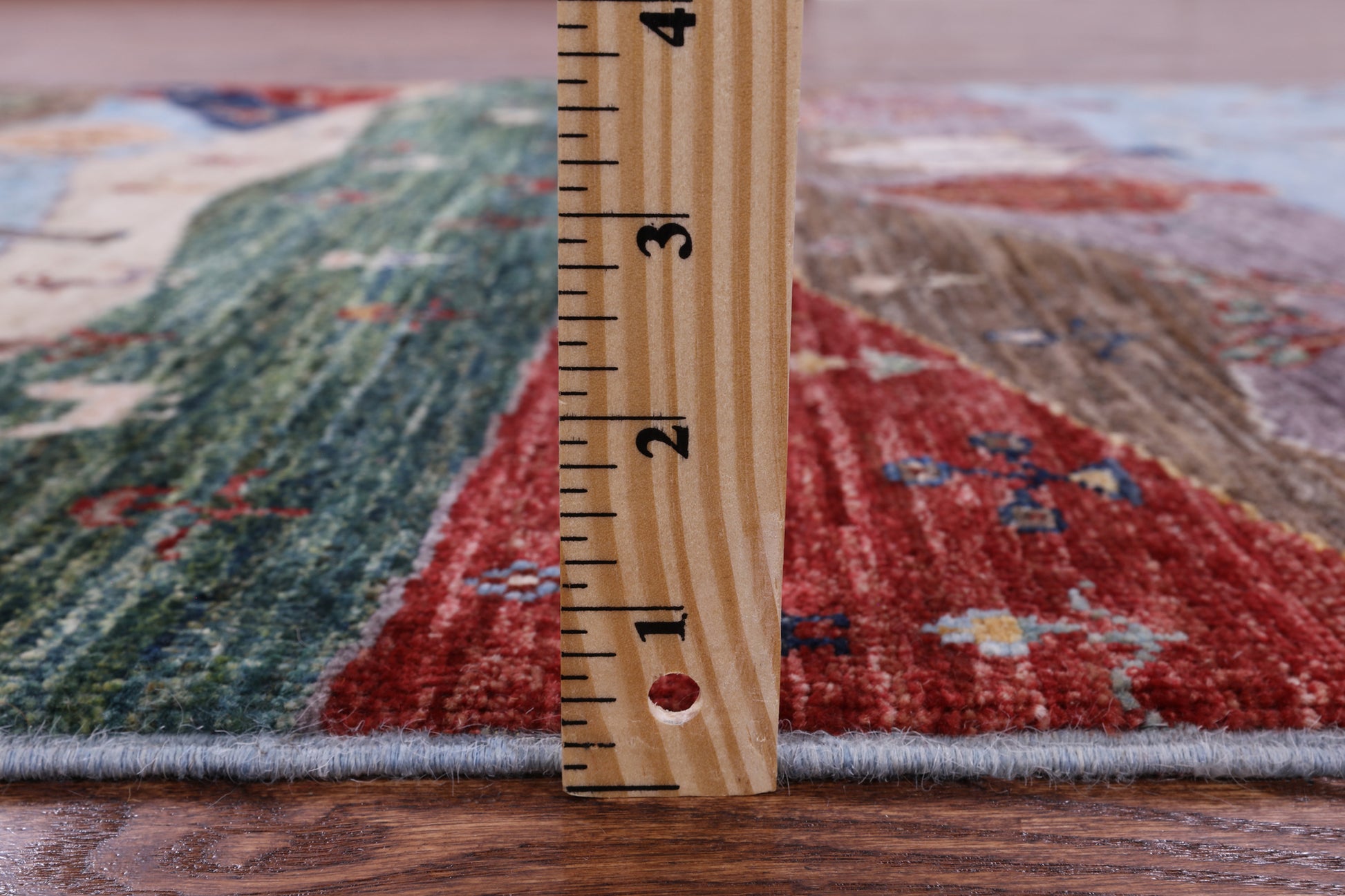 Tribal Persian Gabbeh Hand Knotted Wool Rug - 3' 4" X 5' 1" - Golden Nile