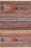 Khorjin Persian Gabbeh Hand Knotted Wool Rug - 3' 5" X 5' 0" - Golden Nile