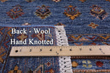 Blue Khorjin Persian Gabbeh Hand Knotted Wool Rug - 3' 5" X 5' 1" - Golden Nile