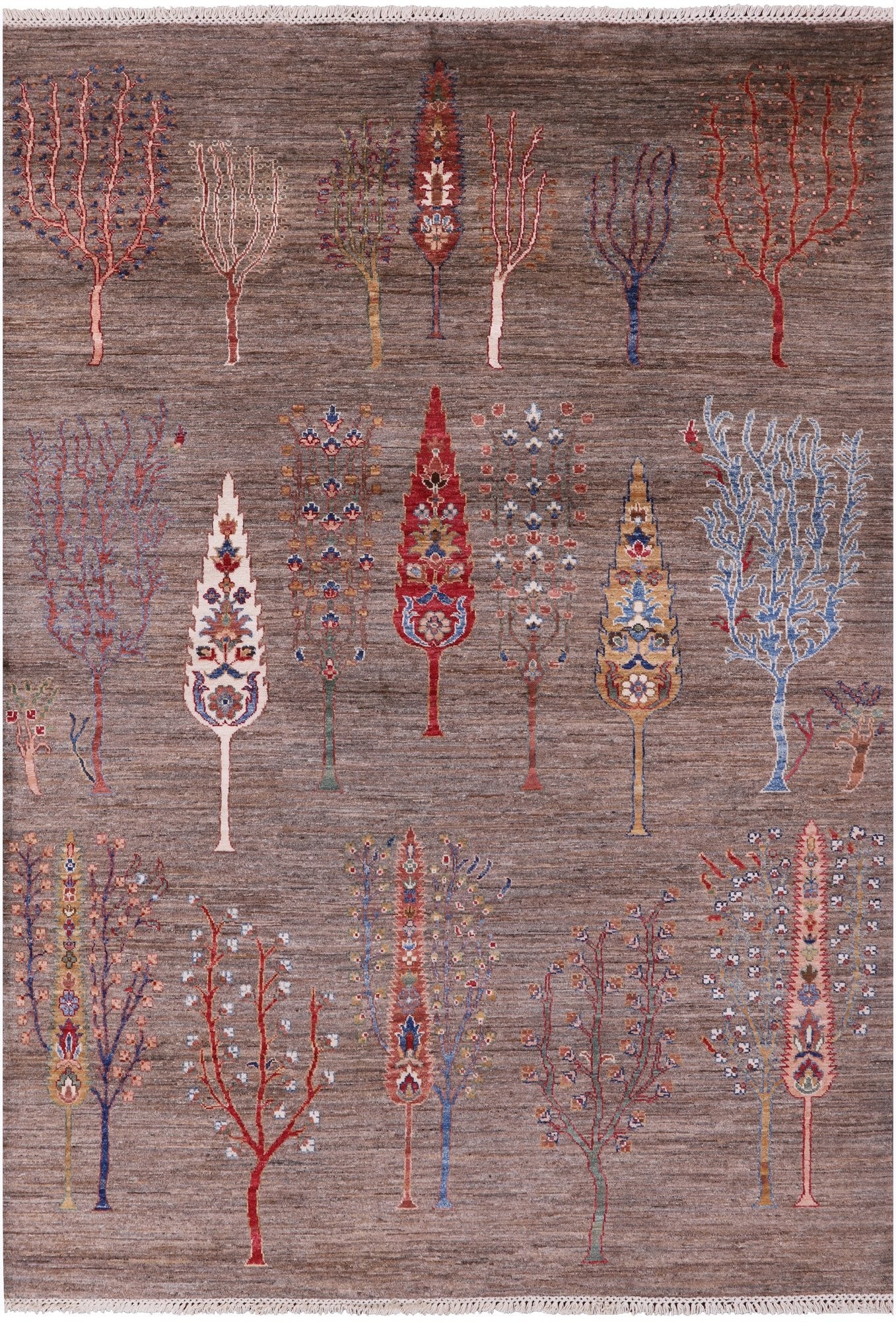 Tribal Persian Gabbeh Handmade Wool Rug - 5' 9" X 7' 11" - Golden Nile