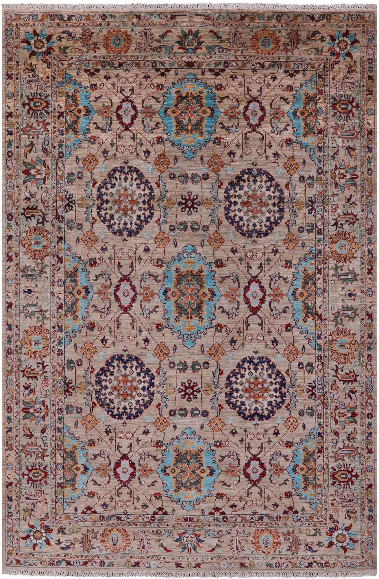 Persian Tabriz Handmade Wool Rug - 6' 9" X 9' 10" - Golden Nile