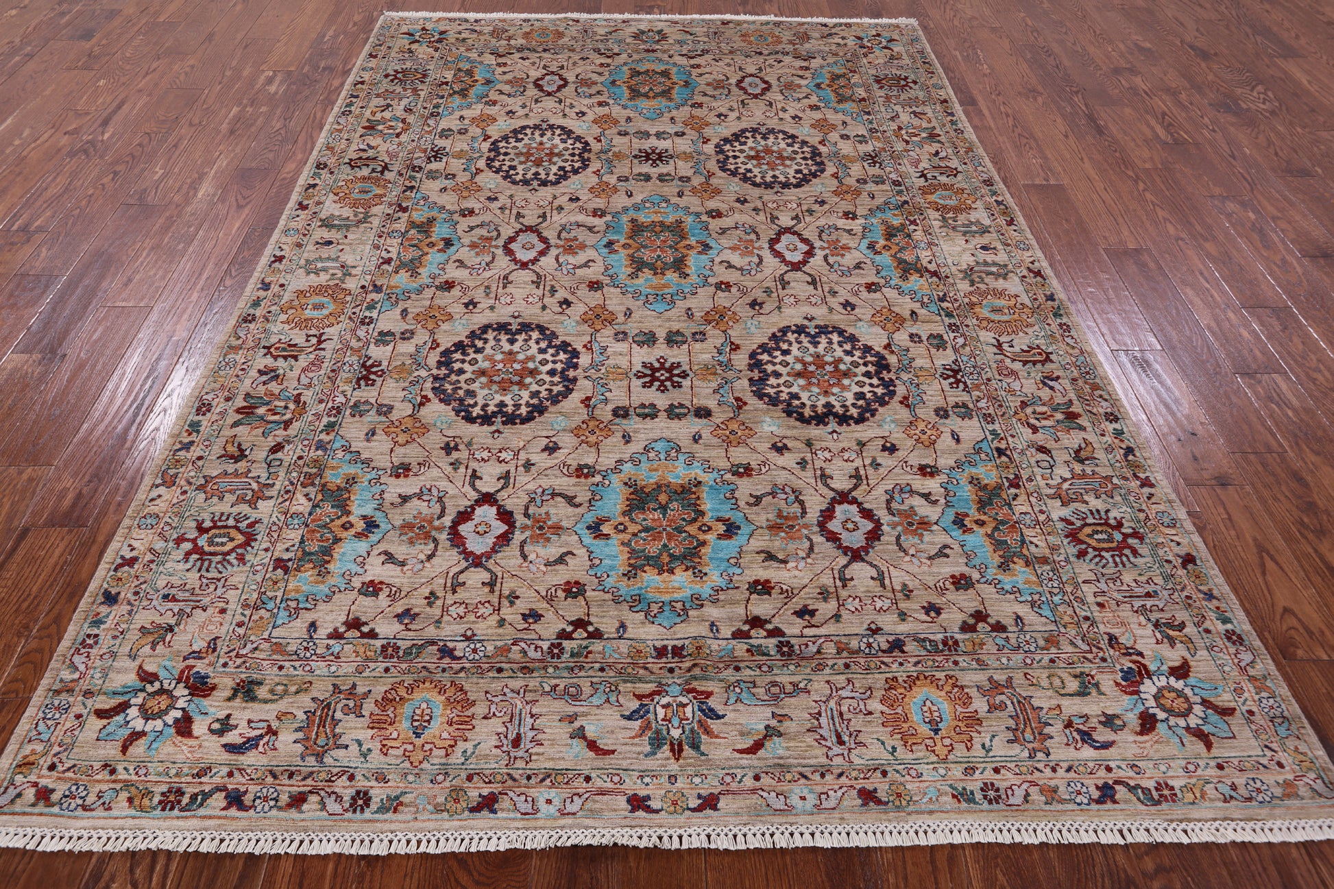 Persian Tabriz Handmade Wool Rug - 6' 9" X 9' 10" - Golden Nile