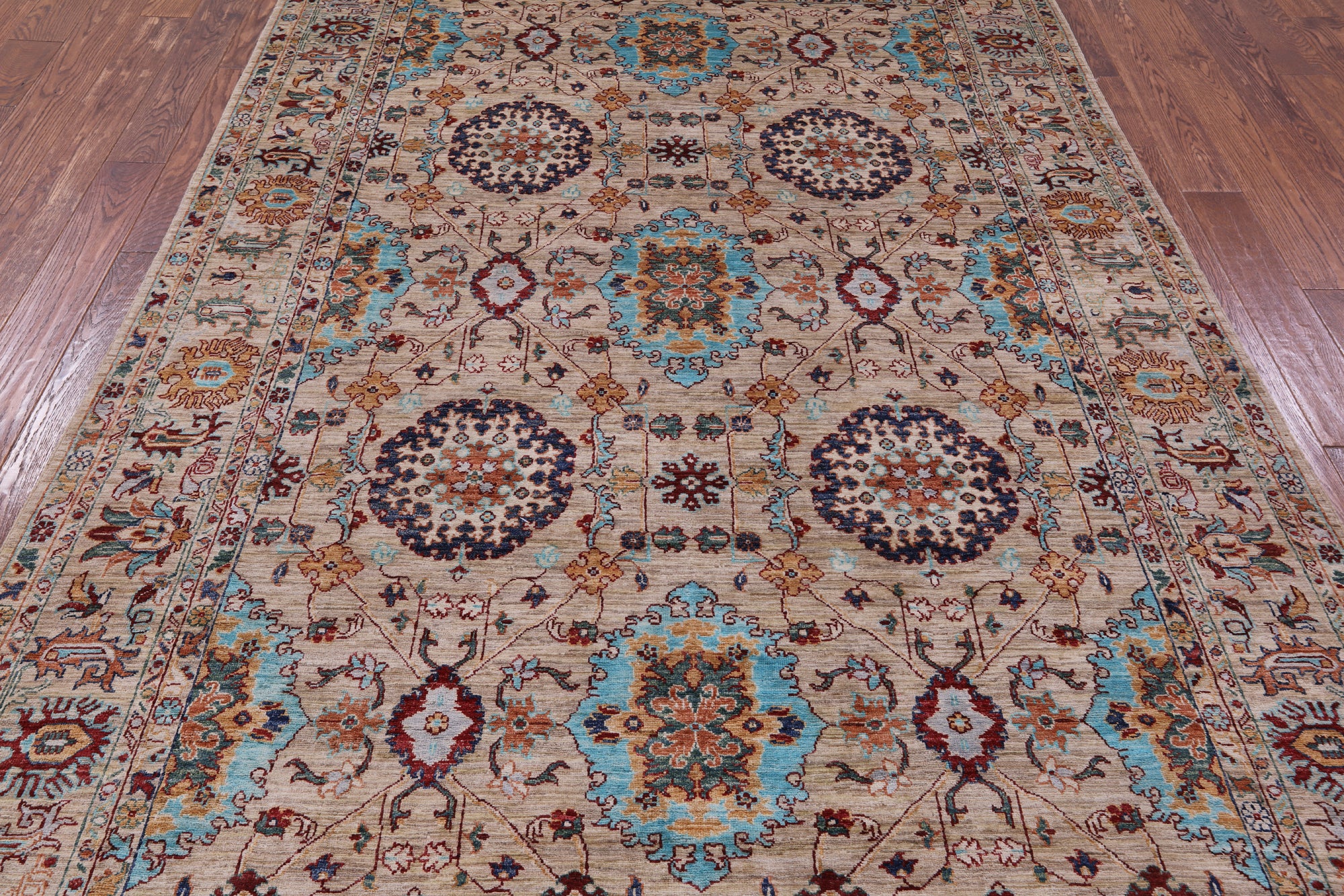 Persian Tabriz Handmade Wool Rug - 6' 9" X 9' 10" - Golden Nile
