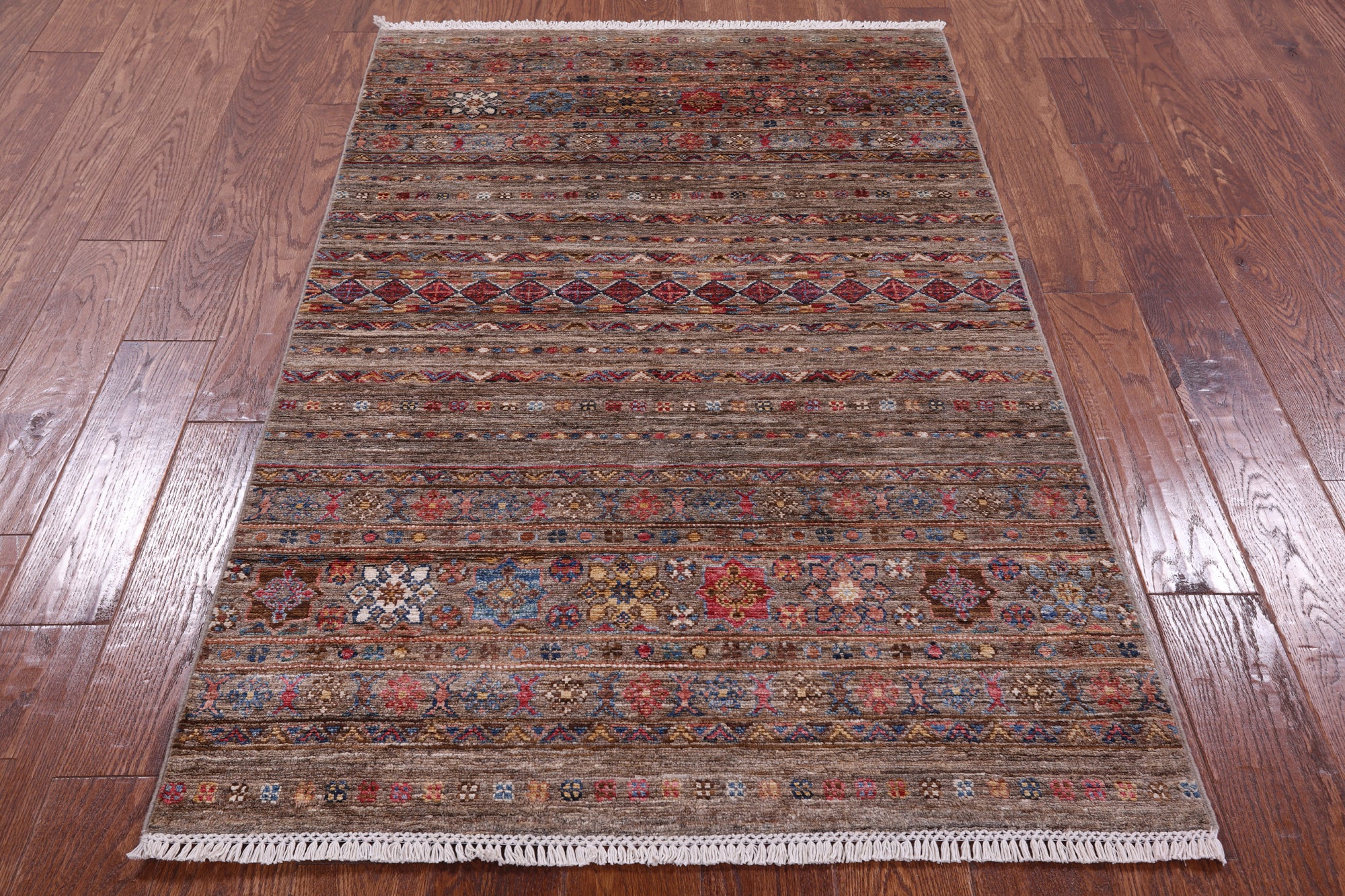 Khorjin Persian Gabbeh Hand Knotted Wool Rug - 3' 4" X 5' 3" - Golden Nile