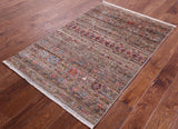 Khorjin Persian Gabbeh Hand Knotted Wool Rug - 3' 4" X 5' 3" - Golden Nile