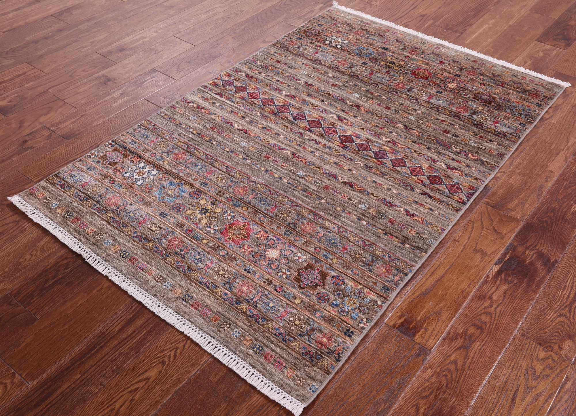 Khorjin Persian Gabbeh Hand Knotted Wool Rug - 3' 4" X 5' 3" - Golden Nile