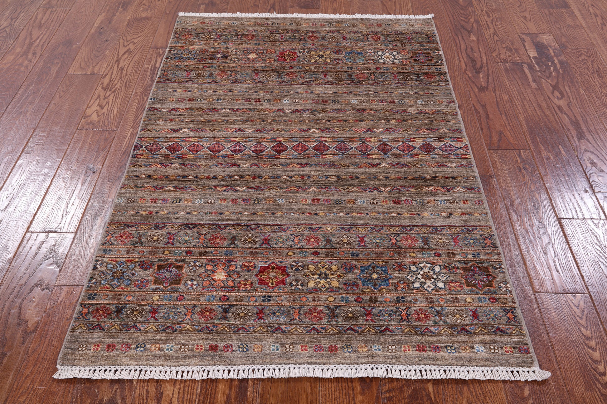 Khorjin Persian Gabbeh Hand Knotted Wool Rug - 3' 4" X 5' 1" - Golden Nile