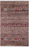 Khorjin Persian Gabbeh Hand Knotted Wool Rug - 3' 5" X 5' 1" - Golden Nile