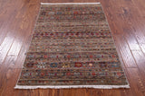 Khorjin Persian Gabbeh Hand Knotted Wool Rug - 3' 5" X 5' 1" - Golden Nile