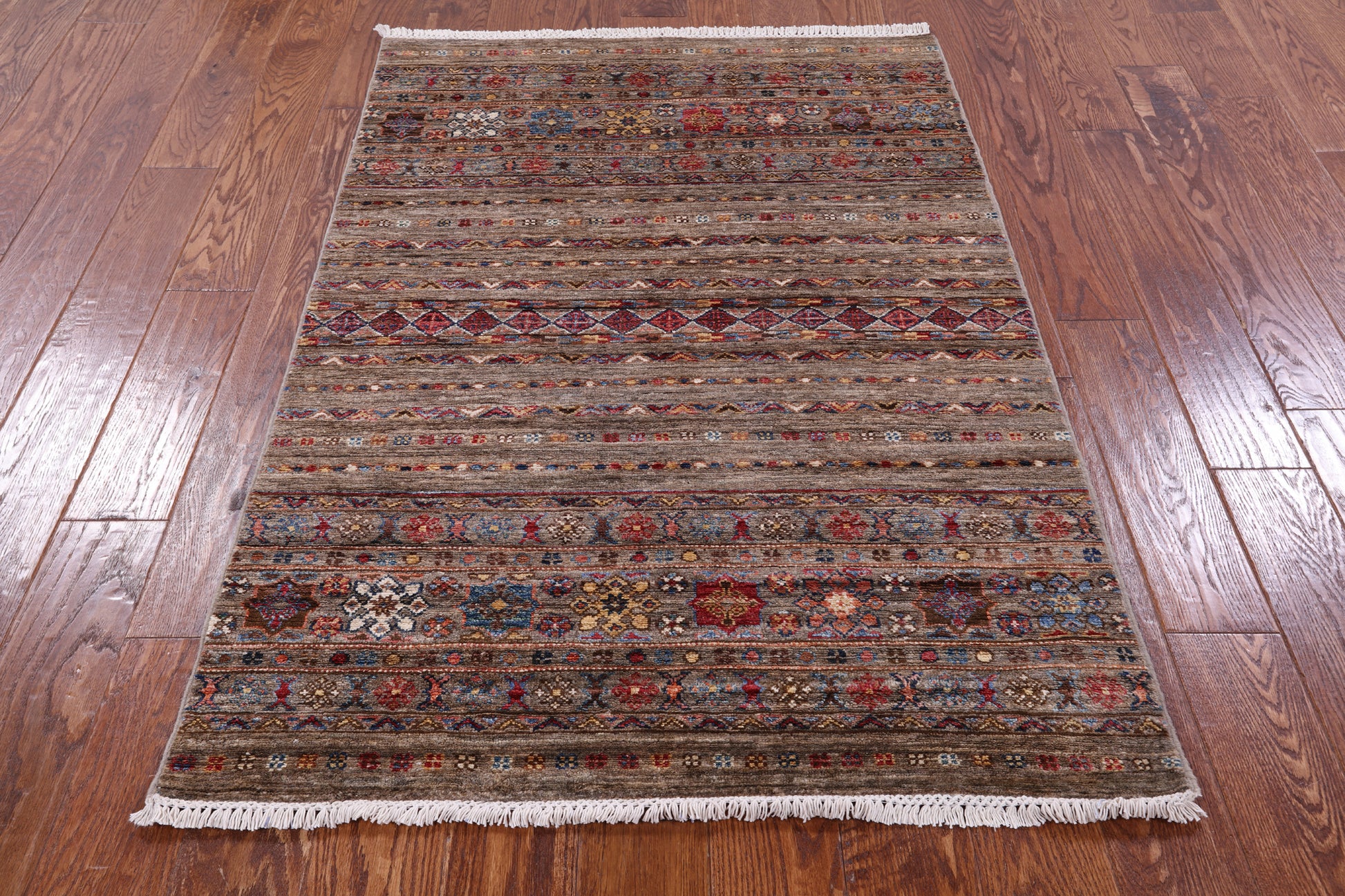 Khorjin Persian Gabbeh Hand Knotted Wool Rug - 3' 5" X 5' 1" - Golden Nile
