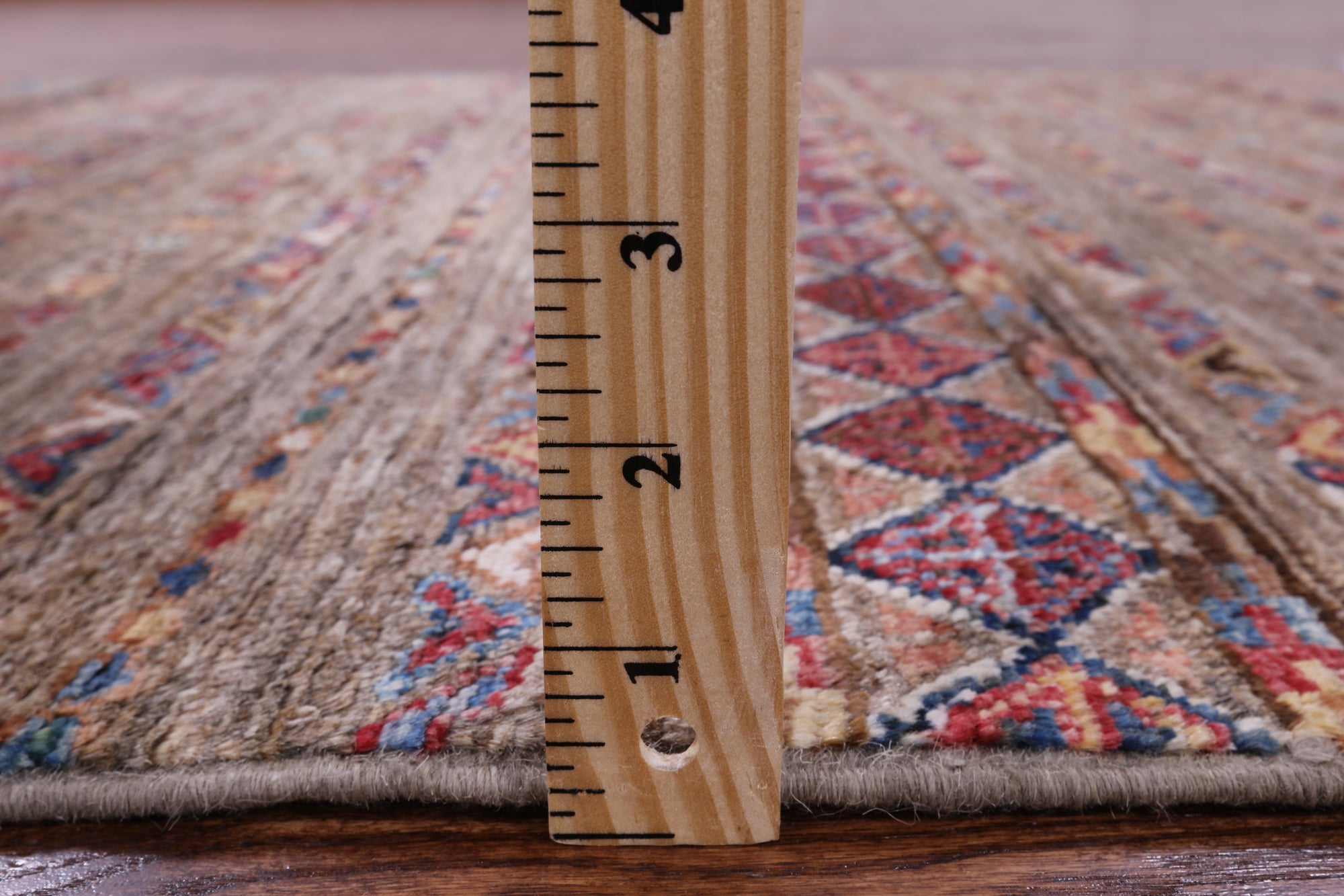 Khorjin Persian Gabbeh Hand Knotted Wool Rug - 3' 5" X 5' 1" - Golden Nile