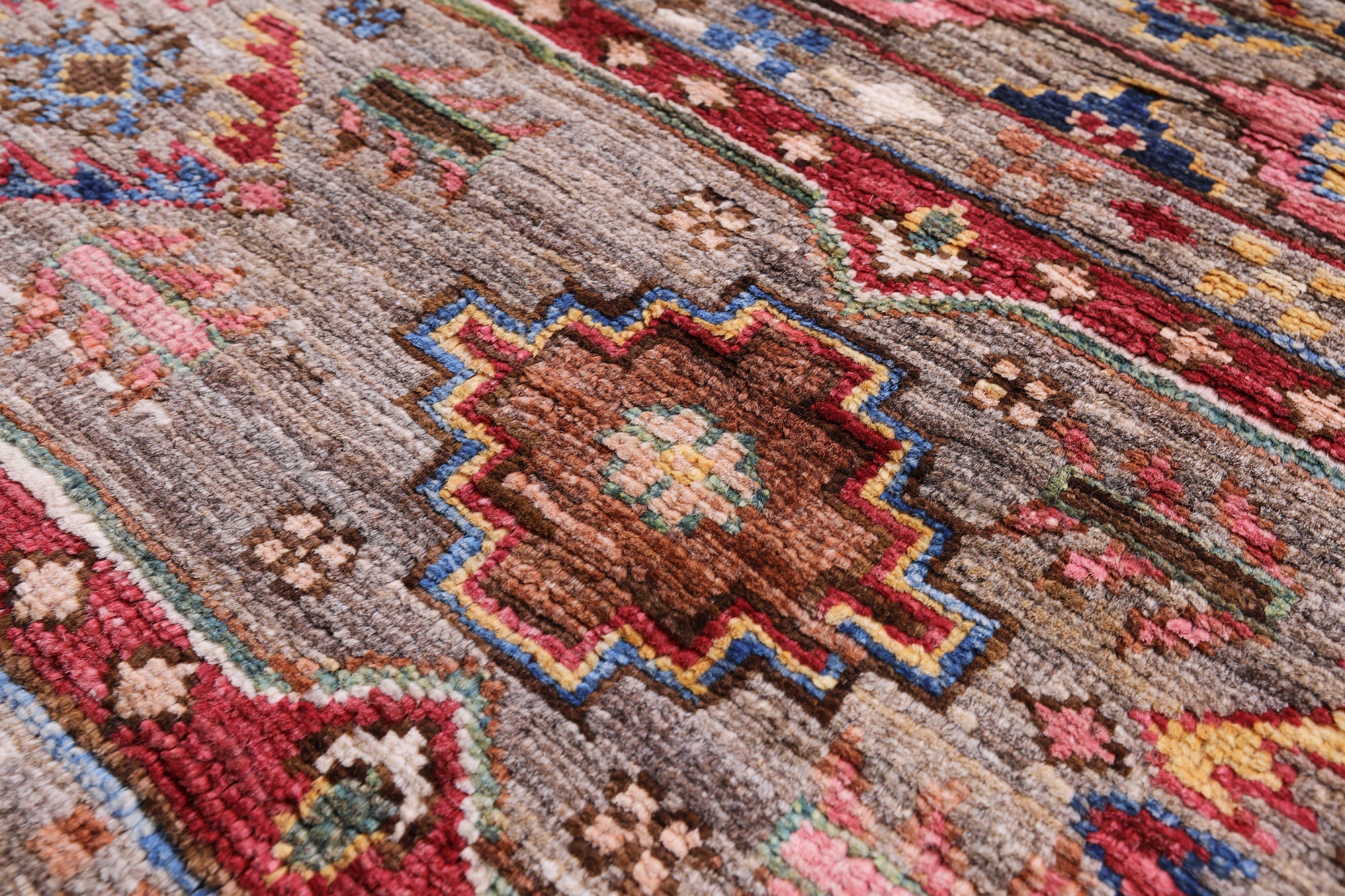 Khorjin Persian Gabbeh Hand Knotted Wool Runner Rug - 2' 10" X 9' 10" - Golden Nile