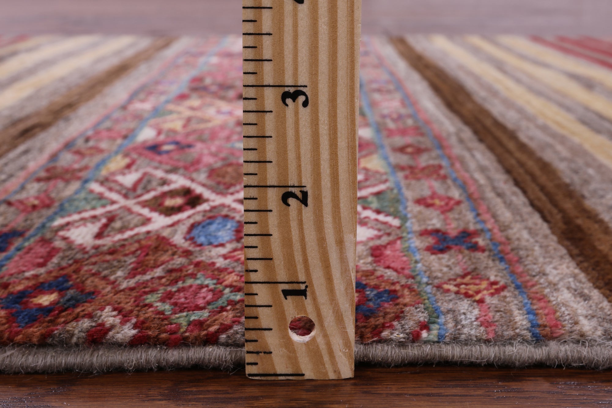 Khorjin Persian Gabbeh Hand Knotted Wool Runner Rug - 2' 10" X 9' 10" - Golden Nile