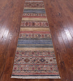 Khorjin Persian Gabbeh Hand Knotted Wool Runner Rug - 2' 8" X 10' 2" - Golden Nile