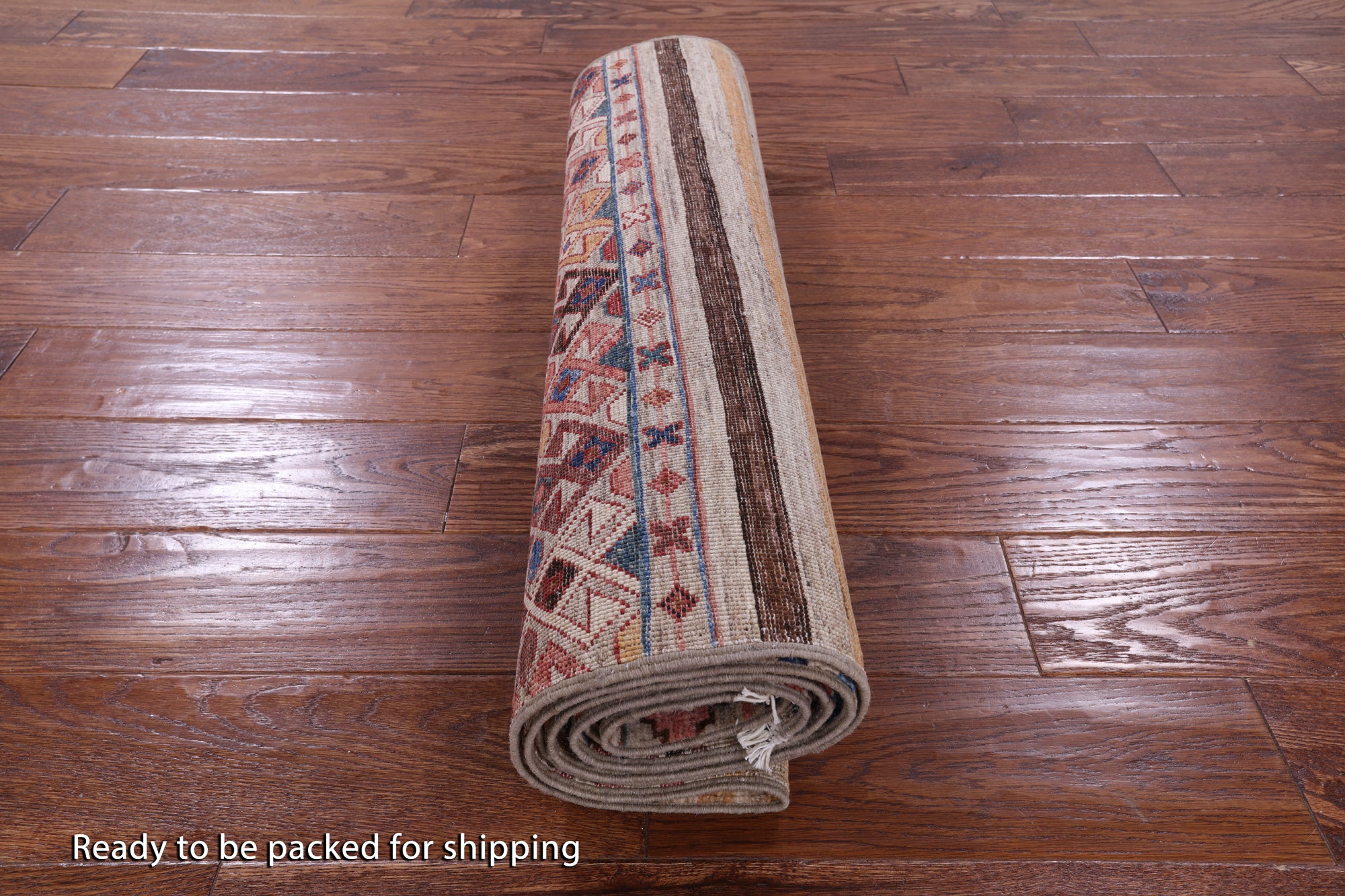 Khorjin Persian Gabbeh Hand Knotted Wool Runner Rug - 2' 8" X 10' 2" - Golden Nile
